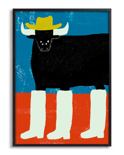 Guillermo - no background framed - black