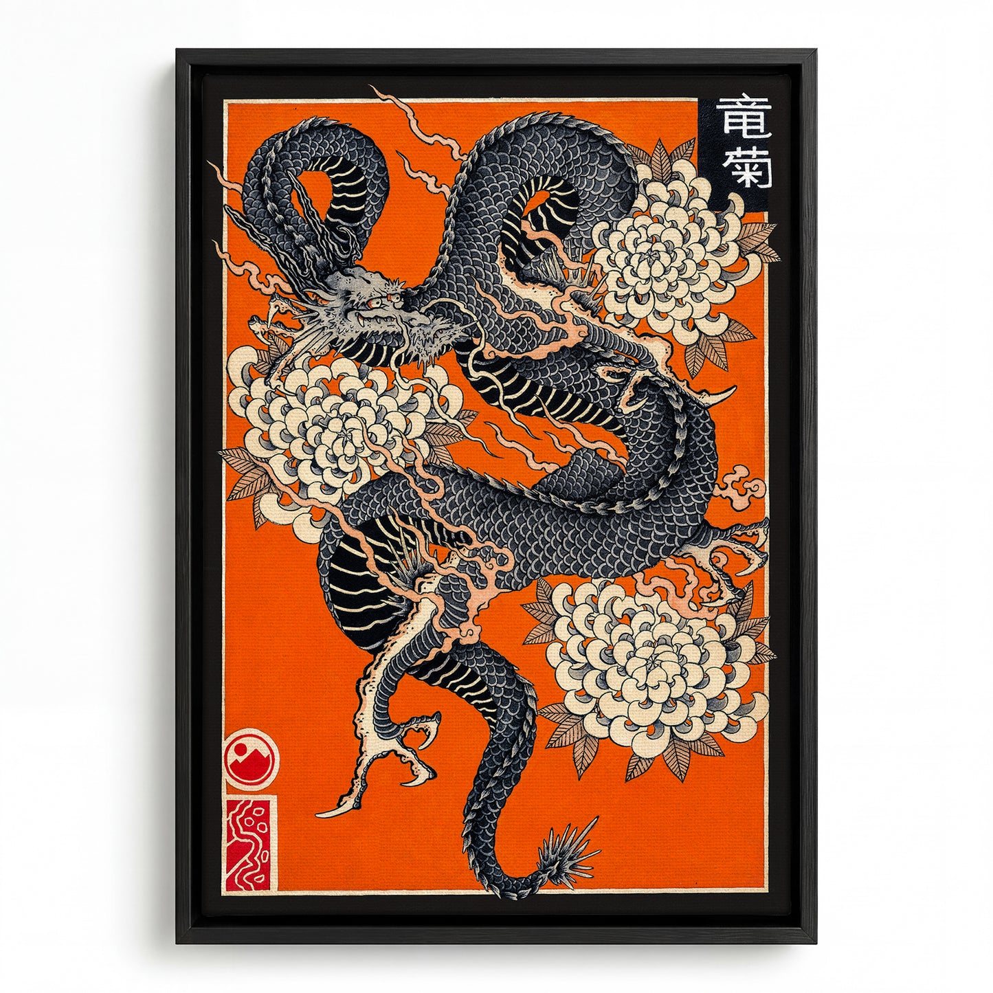 Dragon & Kiku canvas