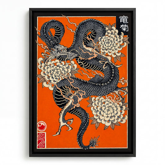 Dragon & Kiku canvas