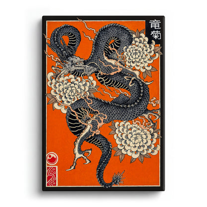 Dragon & Kiku canvas
