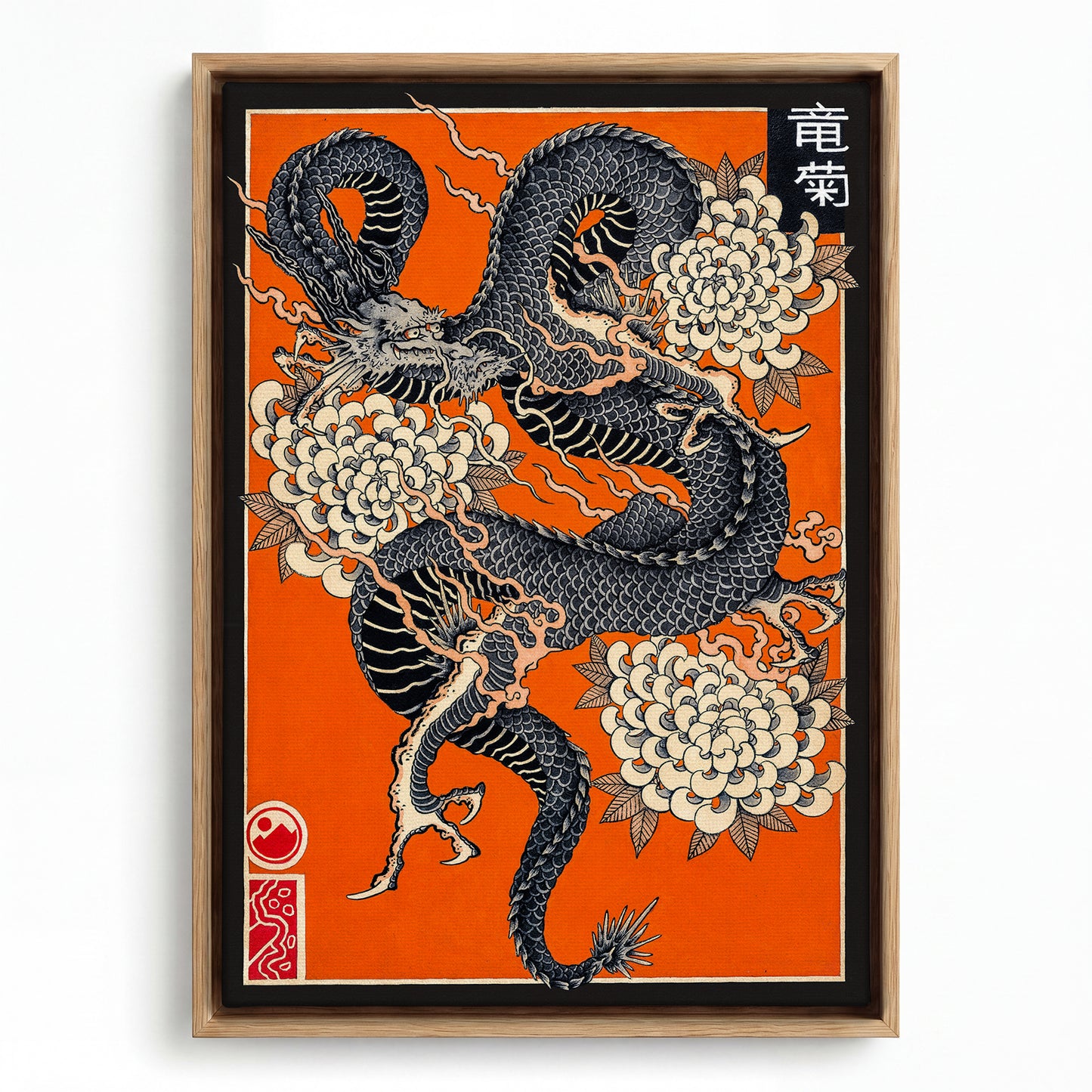 Dragon & Kiku canvas