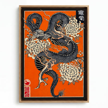 Dragon & Kiku canvas