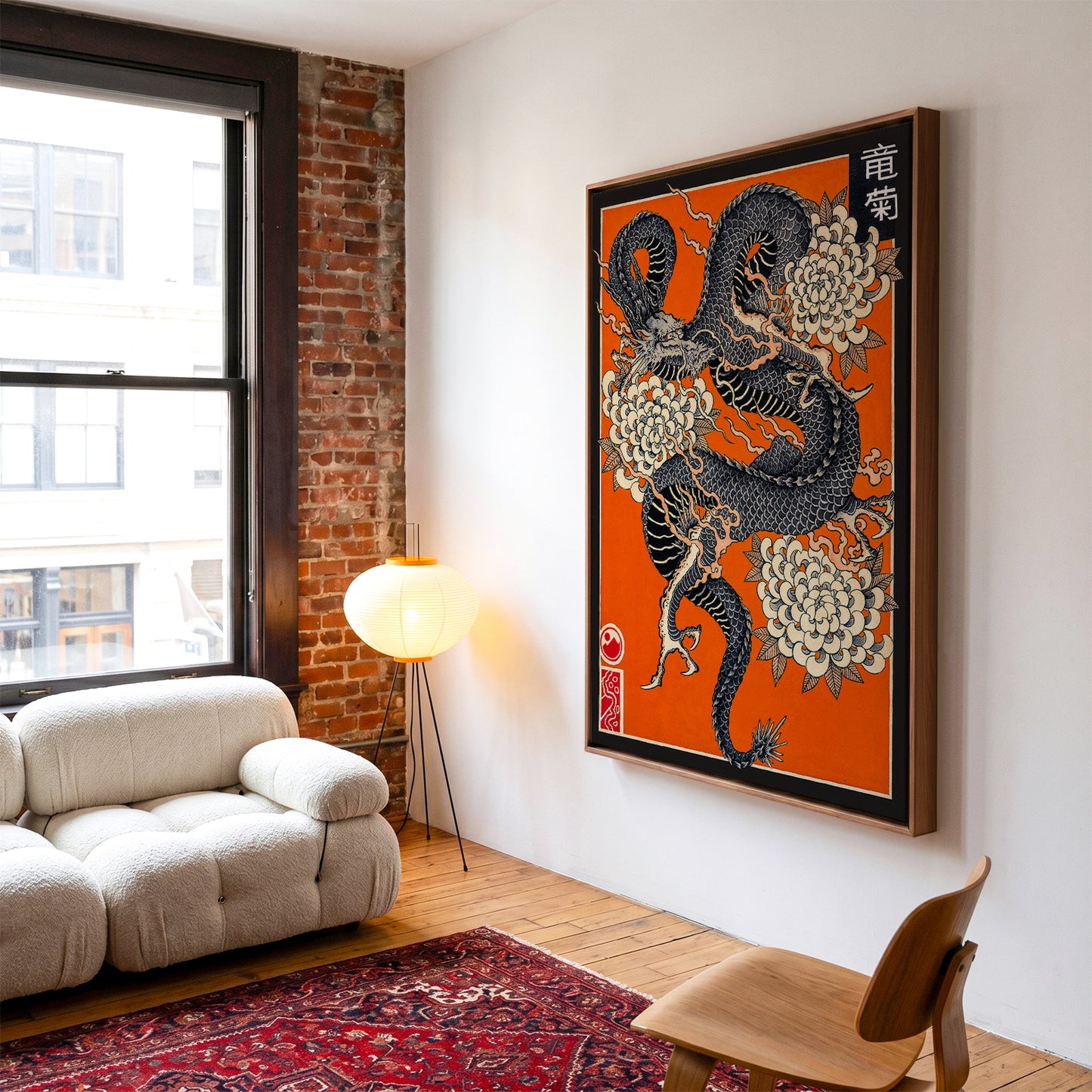 Dragon & Kiku canvas