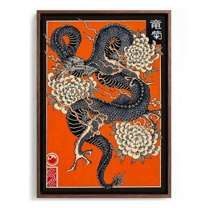 Dragon & Kiku canvas