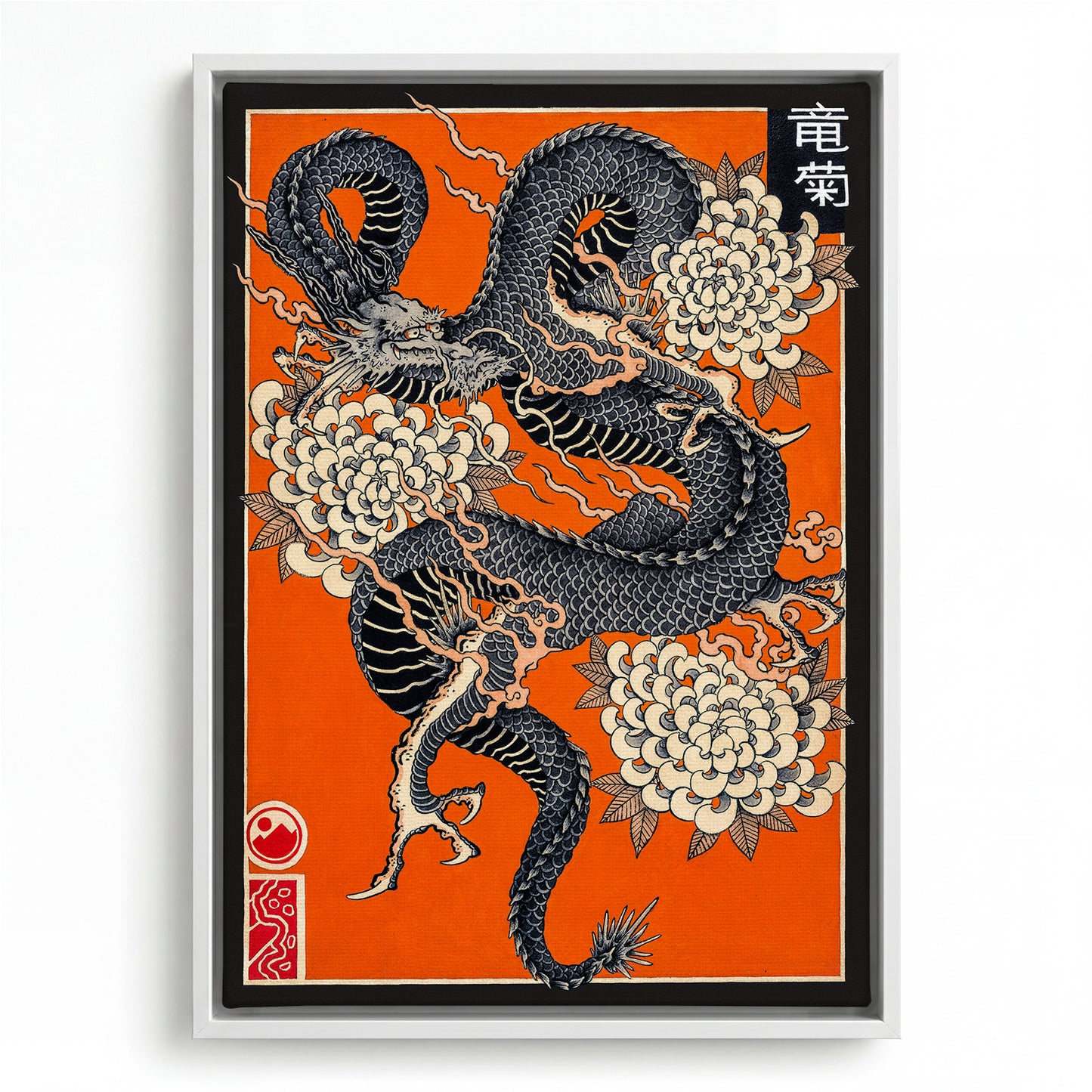 Dragon & Kiku canvas