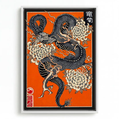 Dragon & Kiku canvas