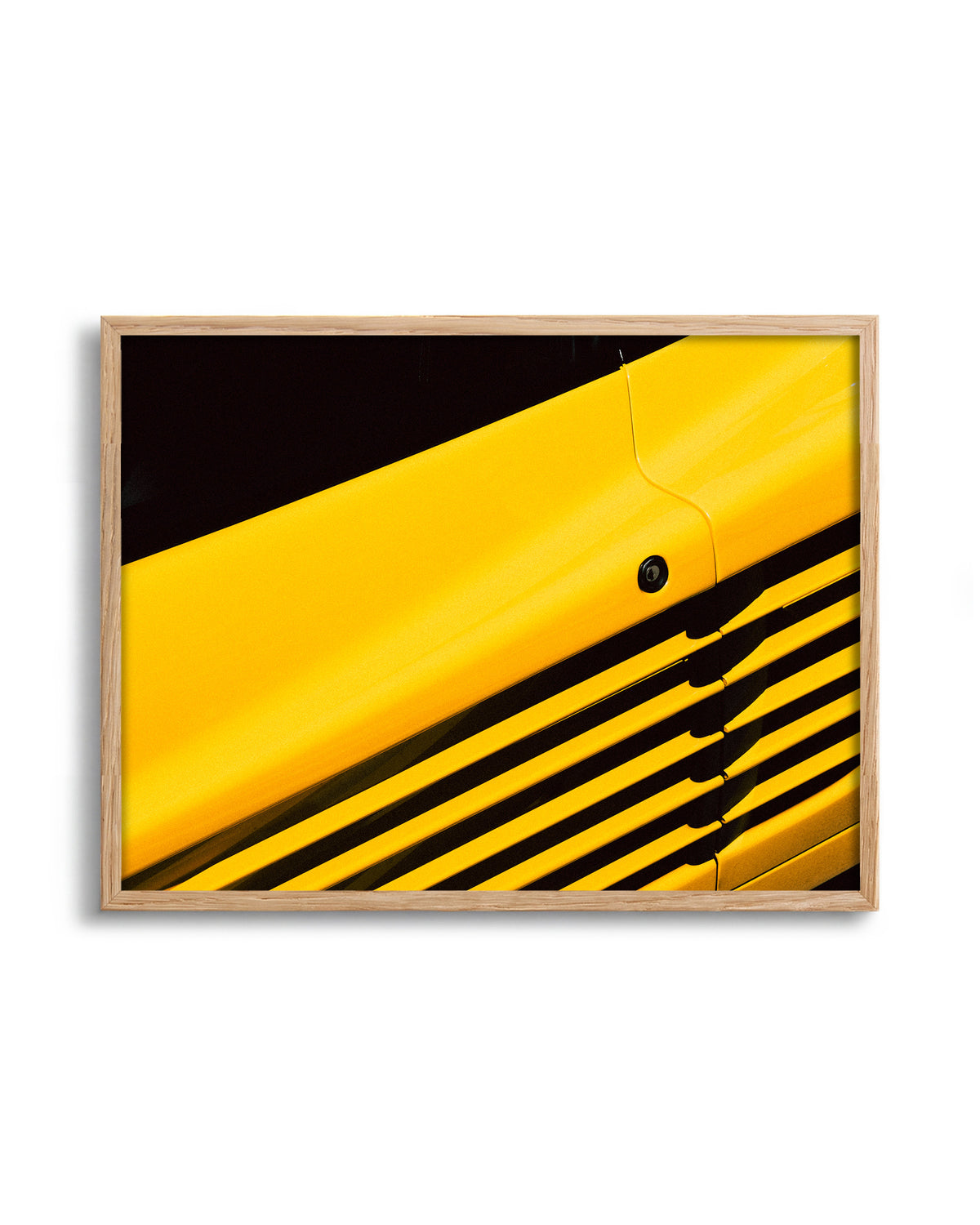Lines - no background framed - oak