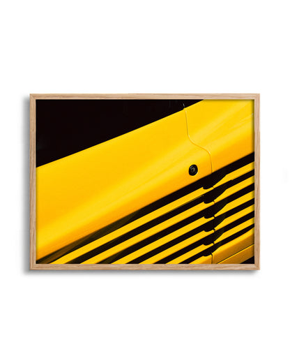 Lines - no background framed - oak