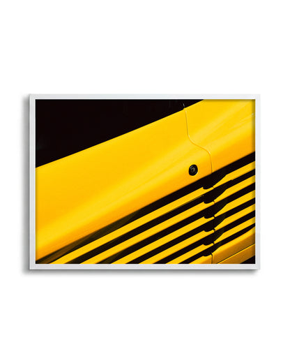 Lines - no background framed - white