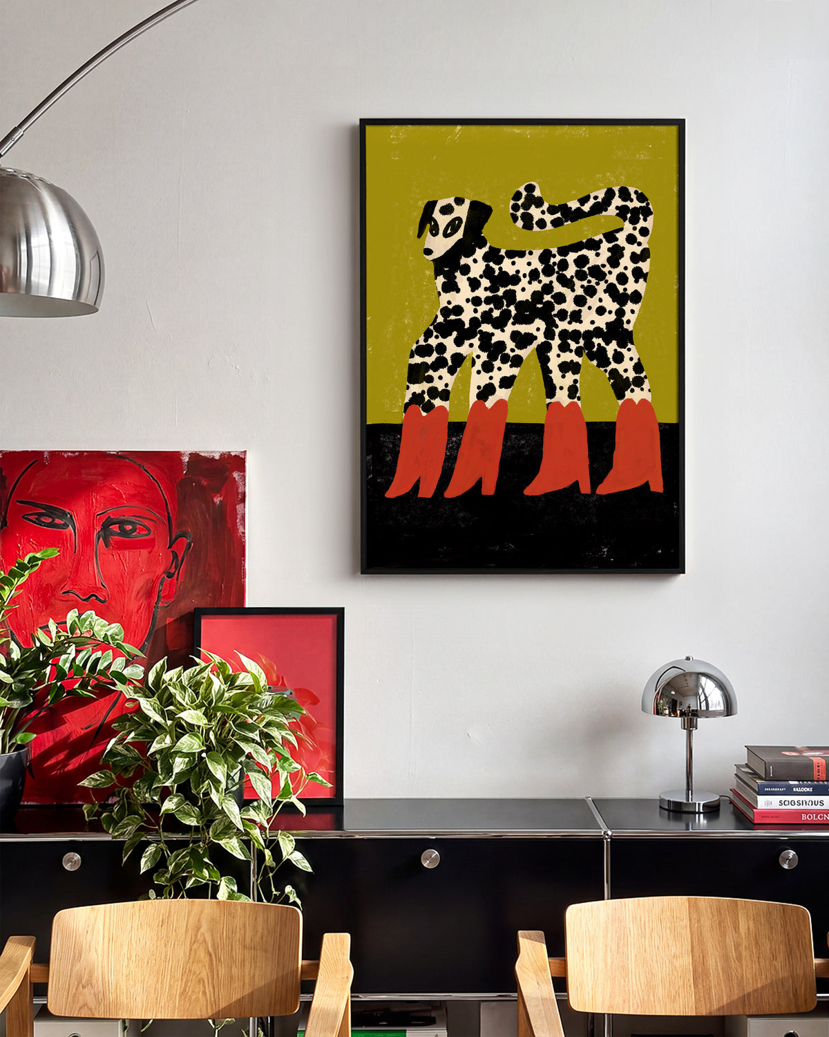 Red Boots - room context black