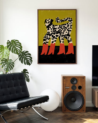 Red Boots - room context walnut