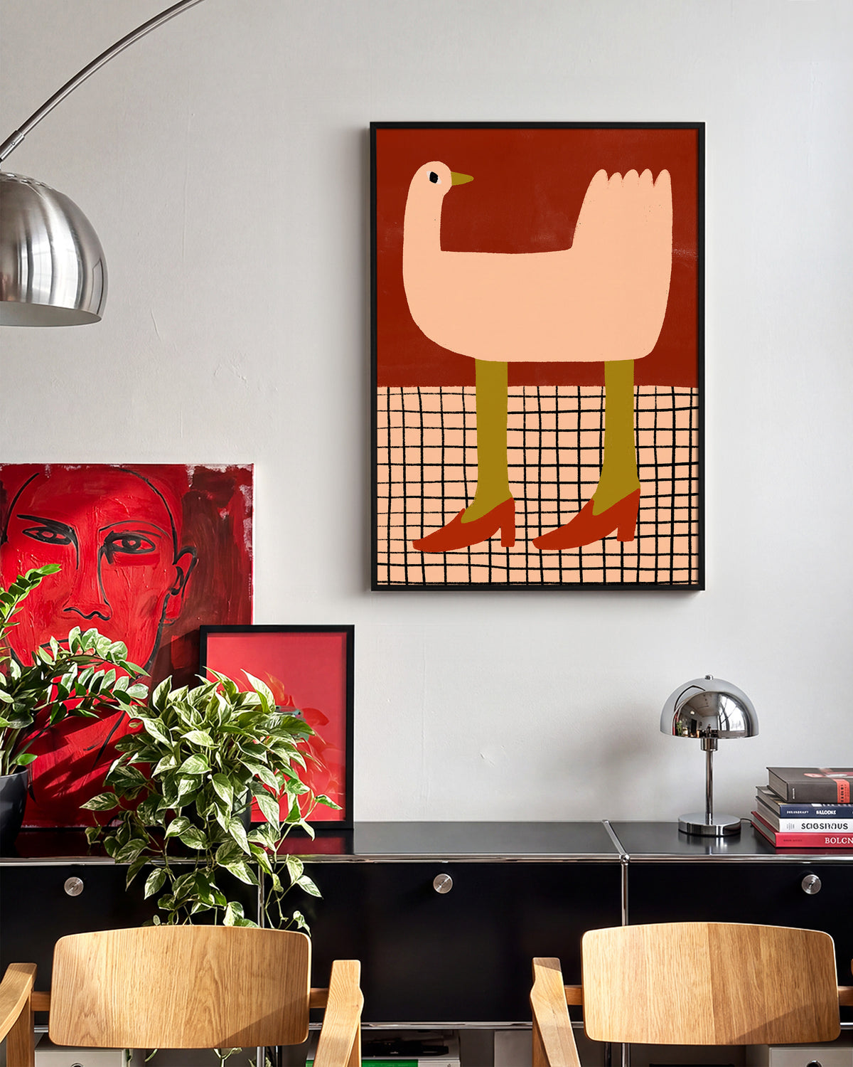 Red Chickenpng - room context black