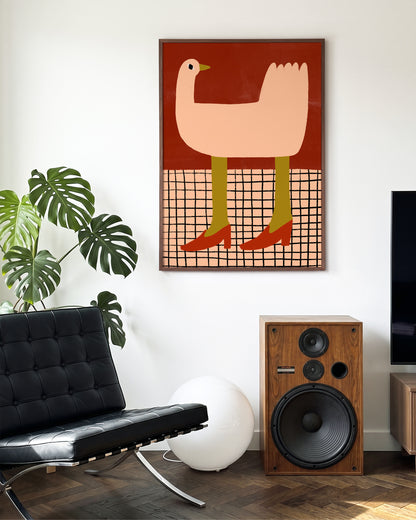 Red Chickenpng - room context walnut