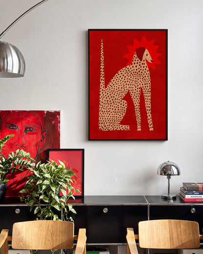 Red Dalmatian - room context black