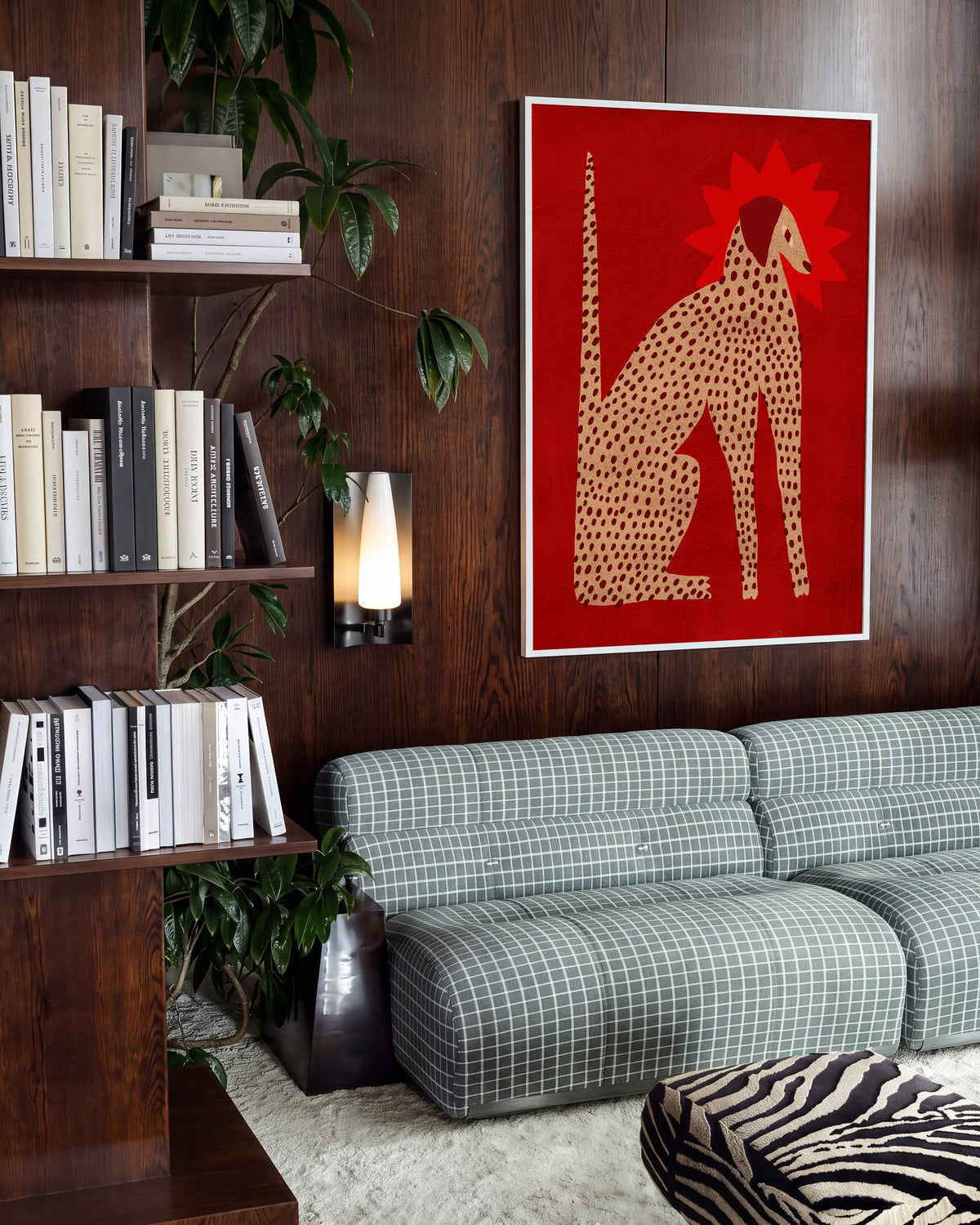 Red Dalmatian - room context white