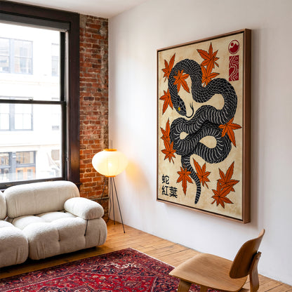 Snake & Momiji canvas