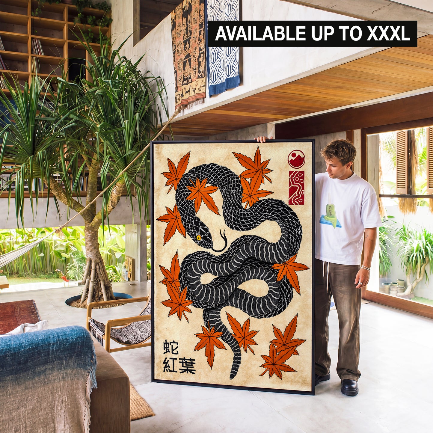 Snake & Momiji canvas