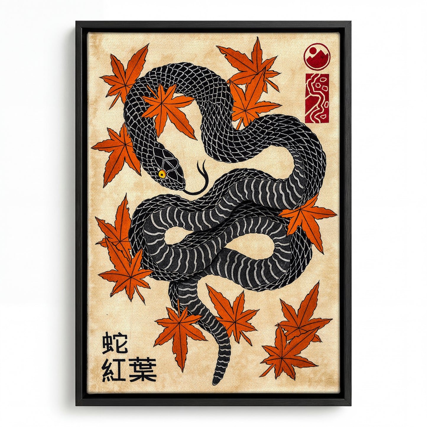 Snake & Momiji canvas