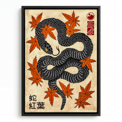 Snake & Momiji canvas