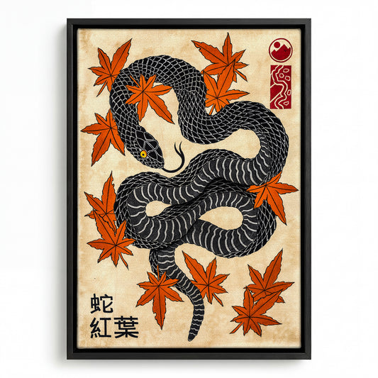 Snake & Momiji canvas