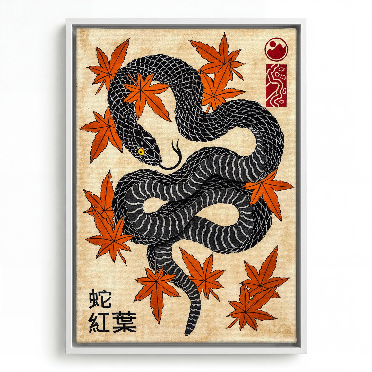 Snake & Momiji canvas