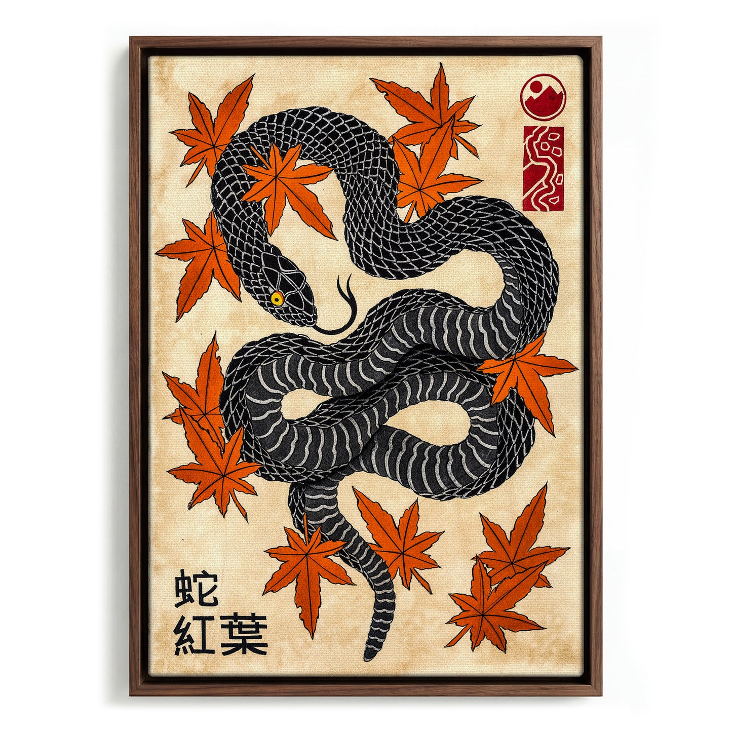 Snake & Momiji canvas