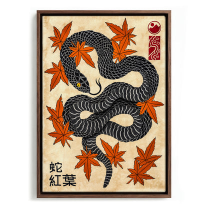 Snake & Momiji canvas