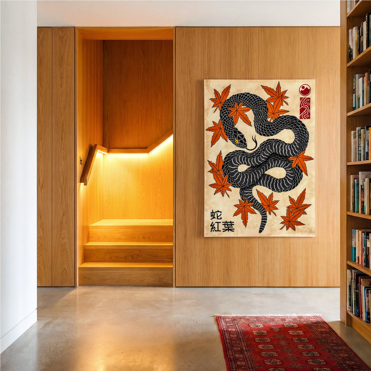 Snake & Momiji canvas