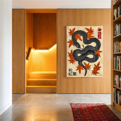 Snake & Momiji canvas