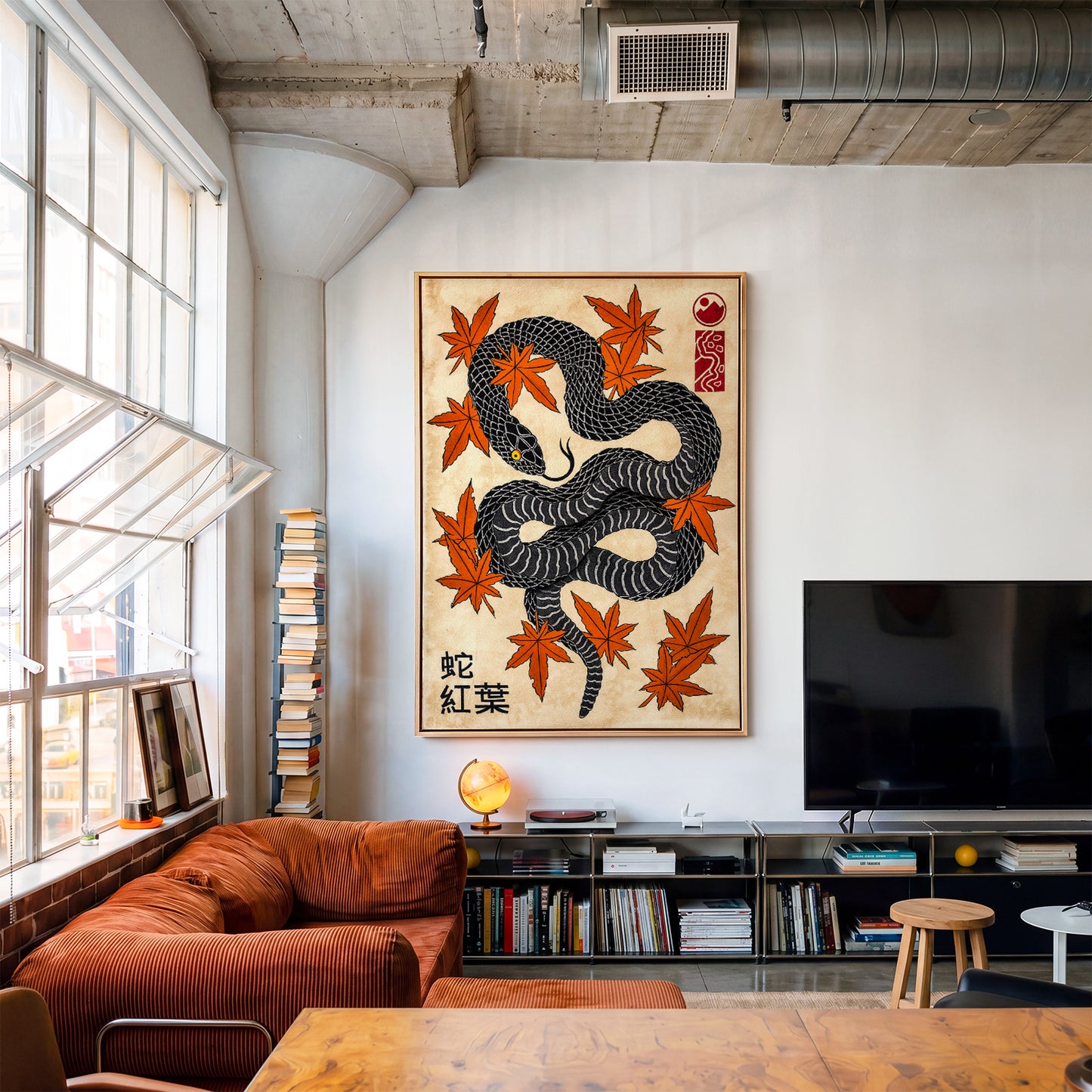 Snake & Momiji canvas