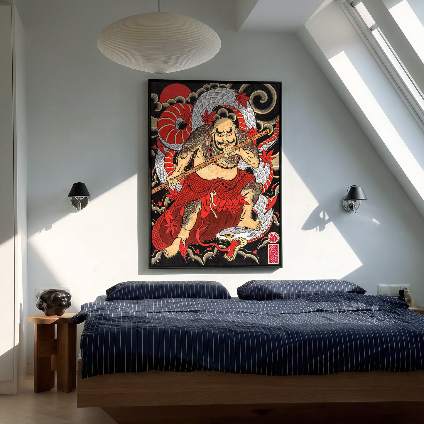 Samurai & Snake canvas