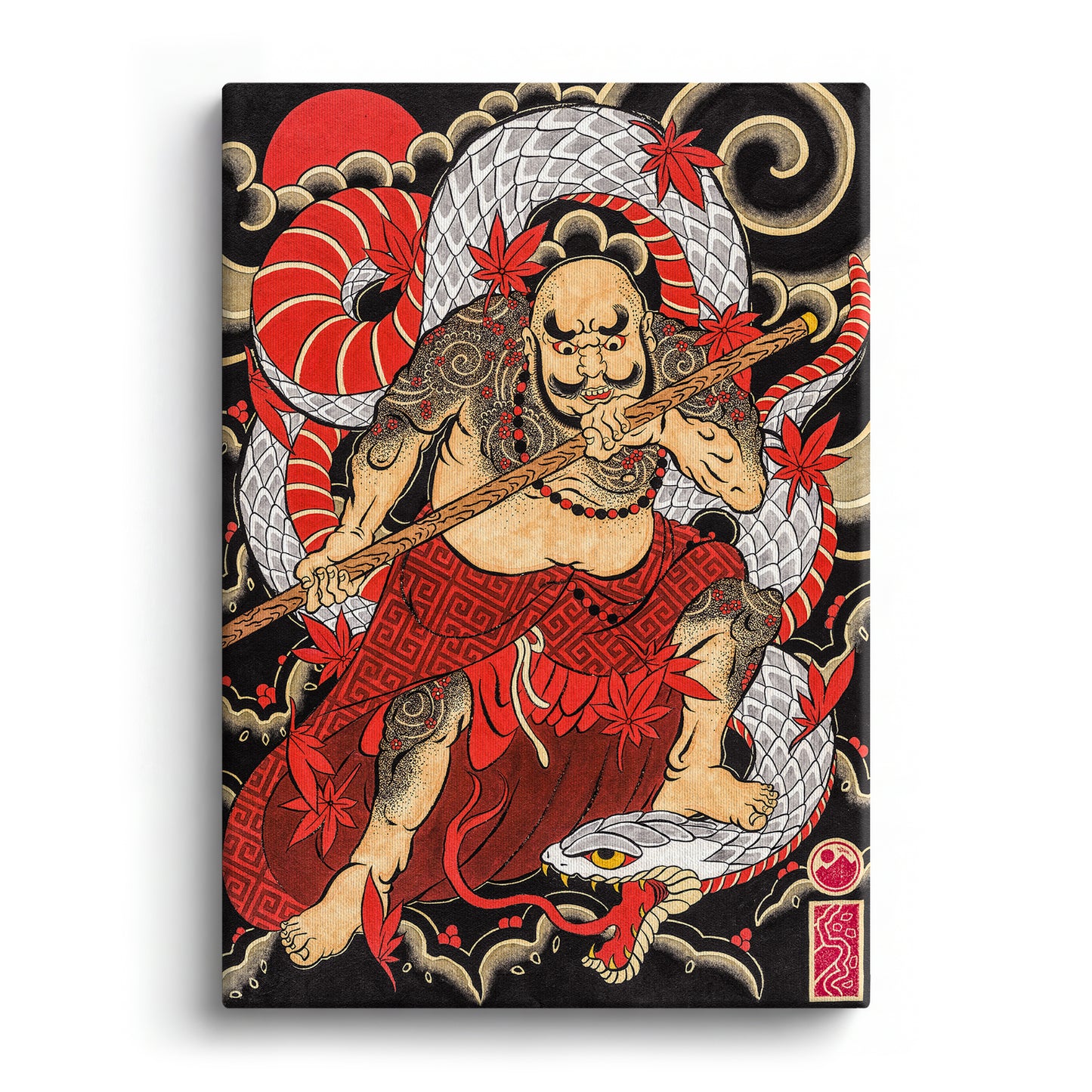 Samurai & Snake canvas