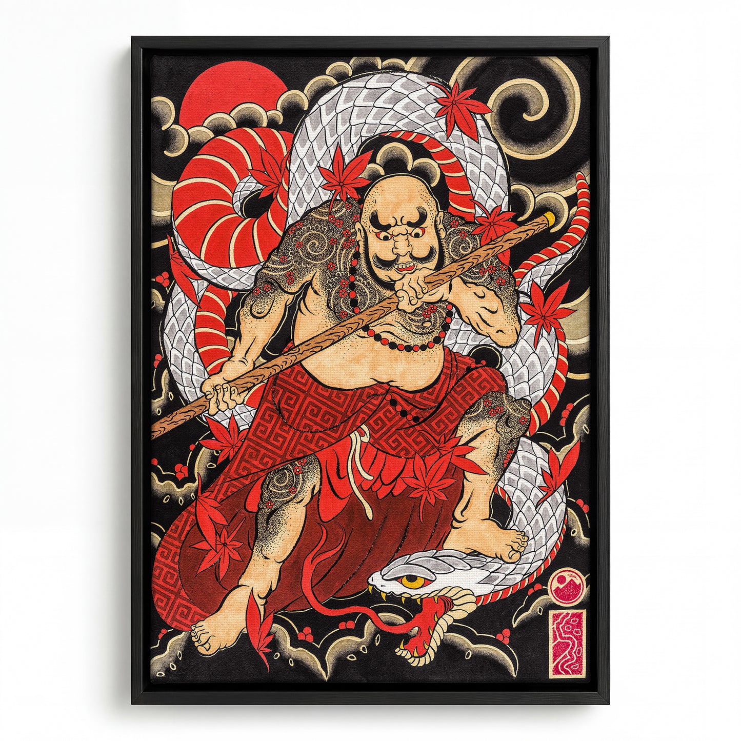 Samurai & Snake canvas