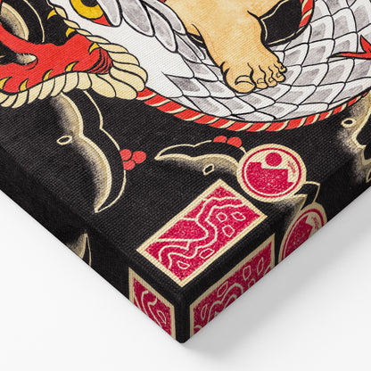 Samurai & Snake canvas