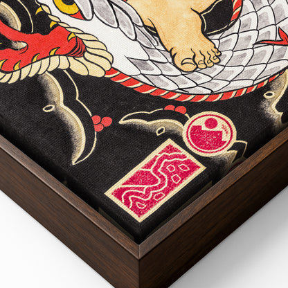 Samurai & Snake canvas