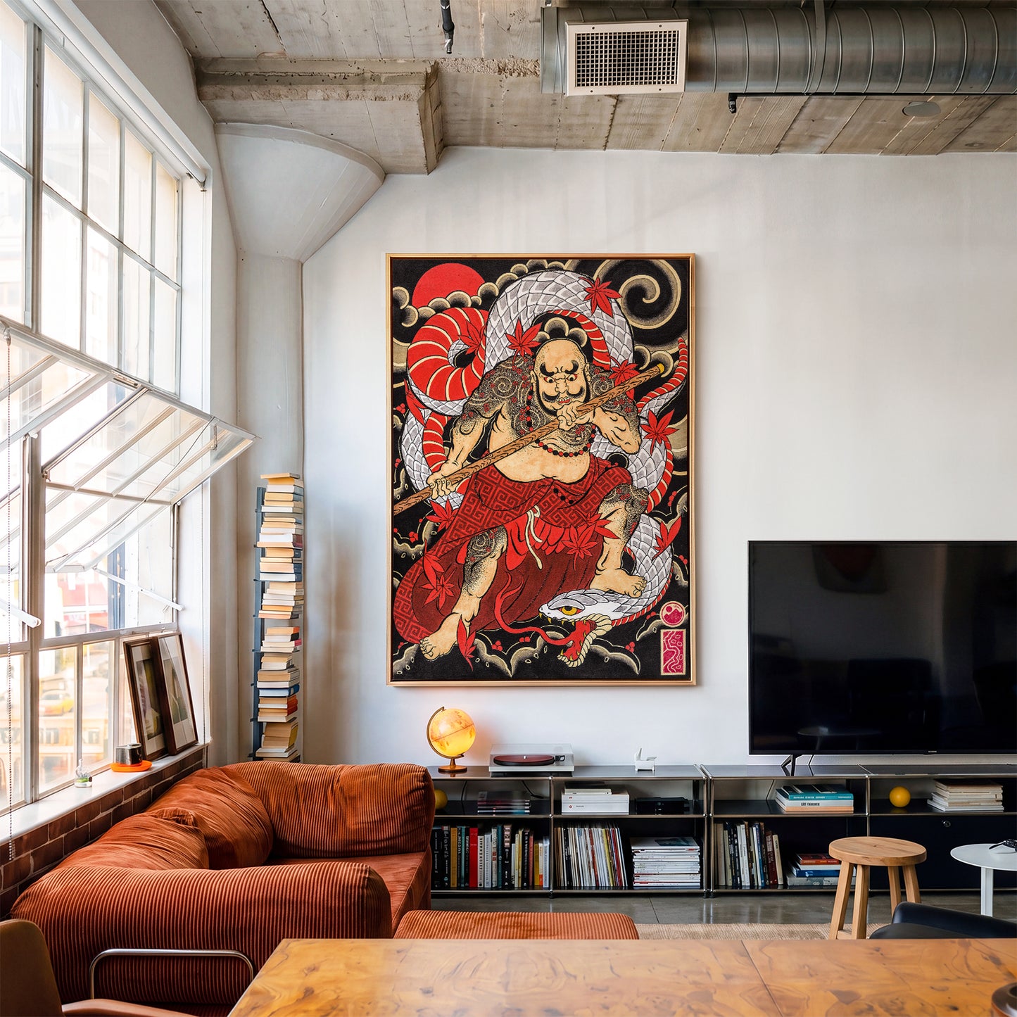 Samurai & Snake canvas