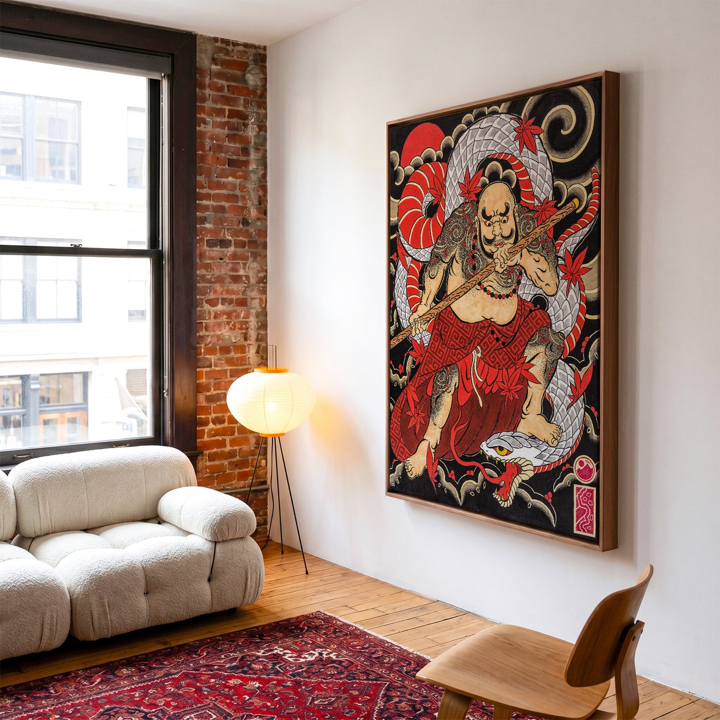Samurai & Snake canvas
