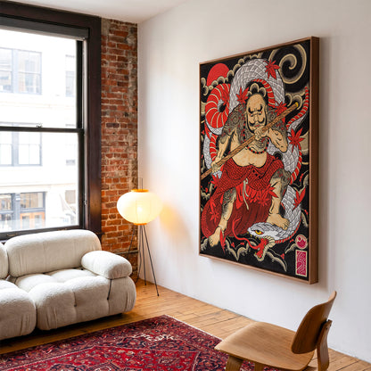 Samurai & Snake canvas