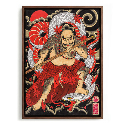 Samurai & Snake canvas