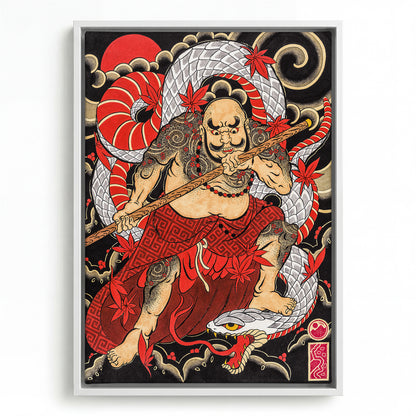 Samurai & Snake canvas
