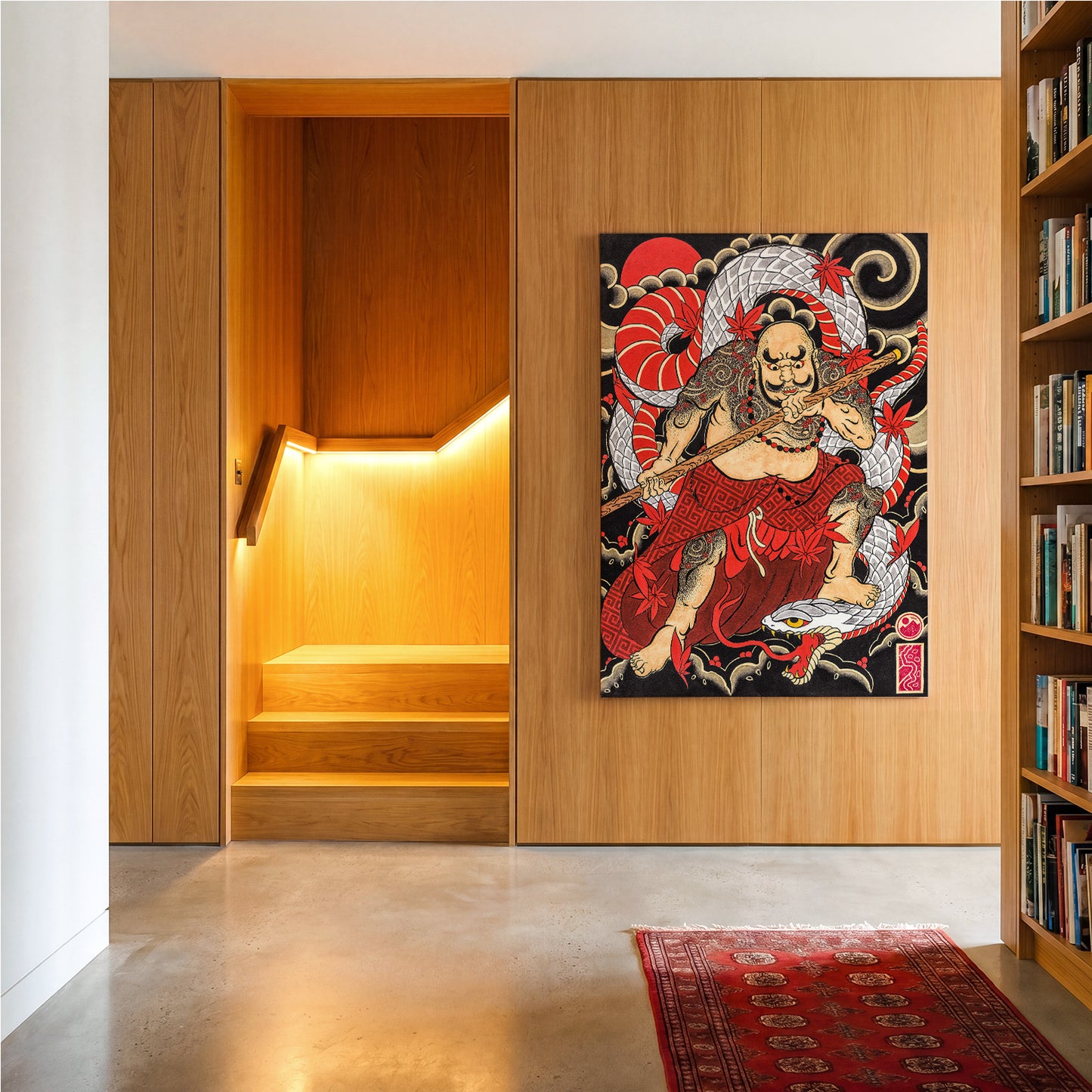 Samurai & Snake canvas