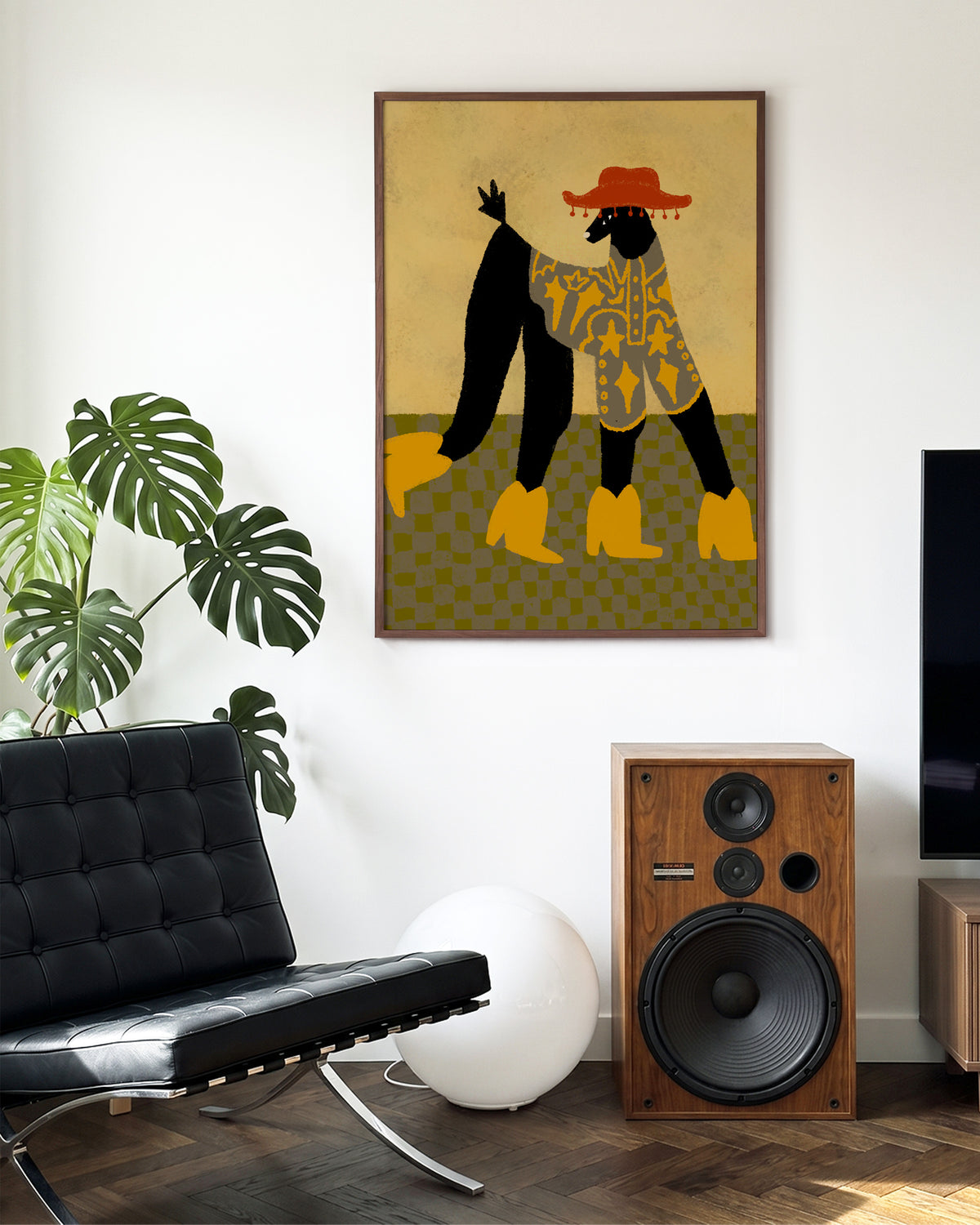 Santiago Cowboy - room context walnut