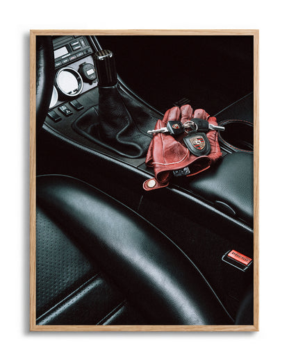 Scent of Leather - no background framed - oak