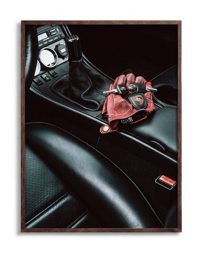 Scent of Leather - no background framed - walnut