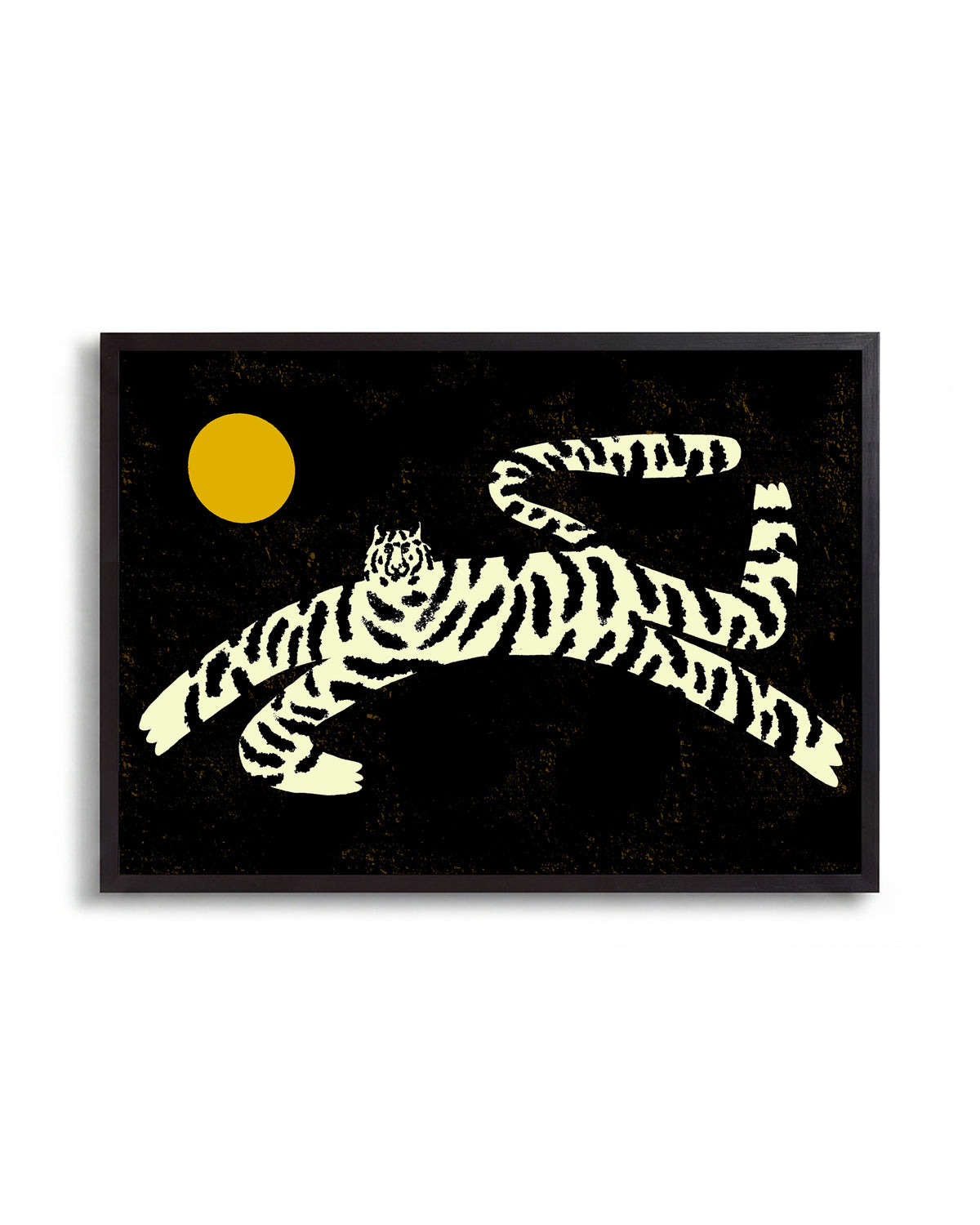 Sebastian Jumping - no background framed - black