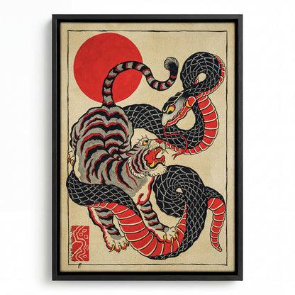 Snake and tiger canvas