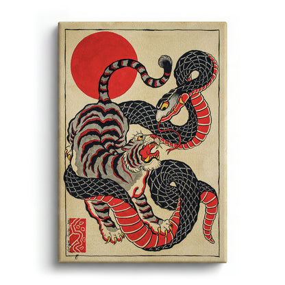 Snake and tiger canvas