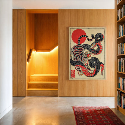 Snake and tiger canvas