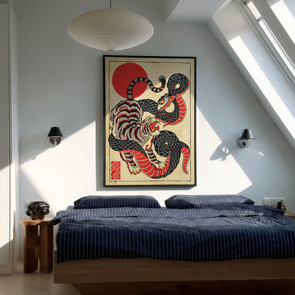 Snake and tiger canvas