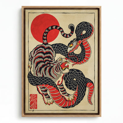 Snake and tiger canvas